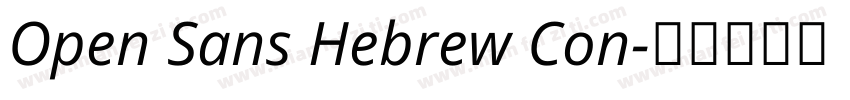 Open Sans Hebrew Con字体转换